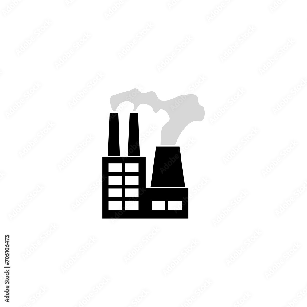 Factory icon. Factory logo isolated on white background Factory icon. Factory logo isolated on white background