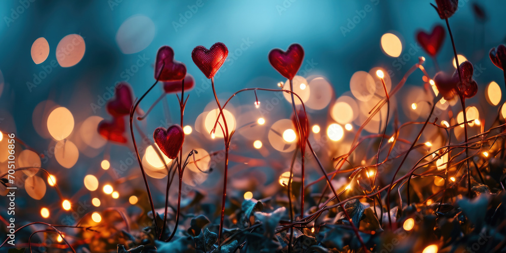 A bunch of red hearts sitting on top of a field. Perfect for expressing love and affection. A bunch of red hearts sitting on top of a field. Perfect for expressing love and affection.