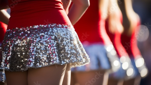 The sparkle of cheerleader uniforms