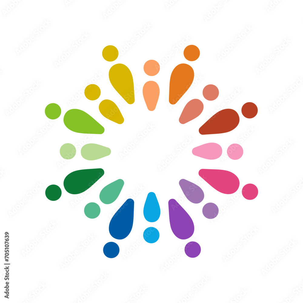 Social network logo, group of people, team, union, together Social network logo, group of people, team, union, together