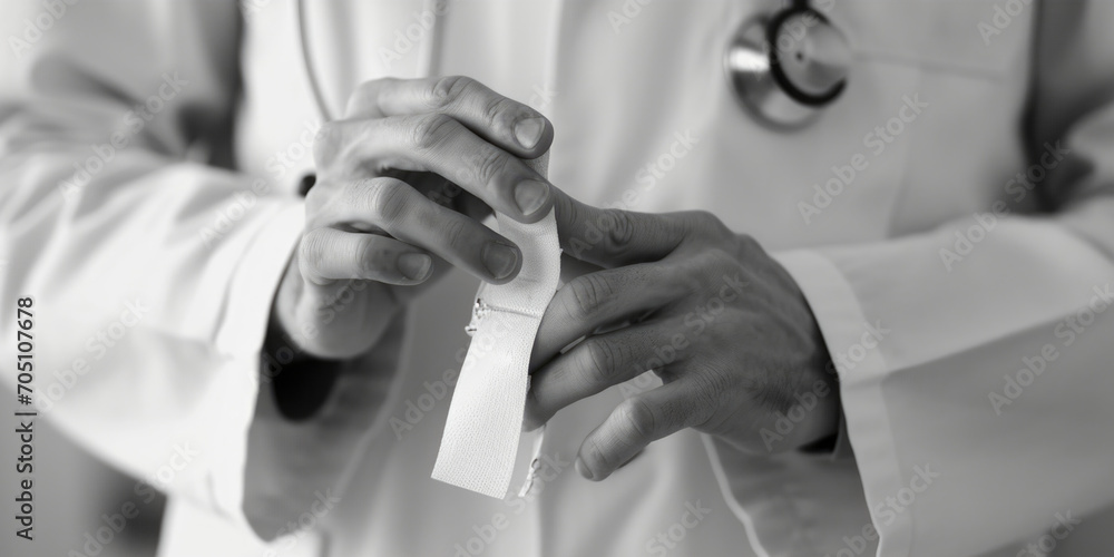 A doctor holding a piece of paper in his hands. Suitable for medical and healthcare concepts A doctor holding a piece of paper in his hands. Suitable for medical and healthcare concepts