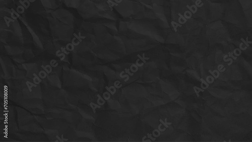 Black wrinkled paper, Dark crumpled paper texture