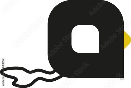 Flat Rollmeter Silhouette
