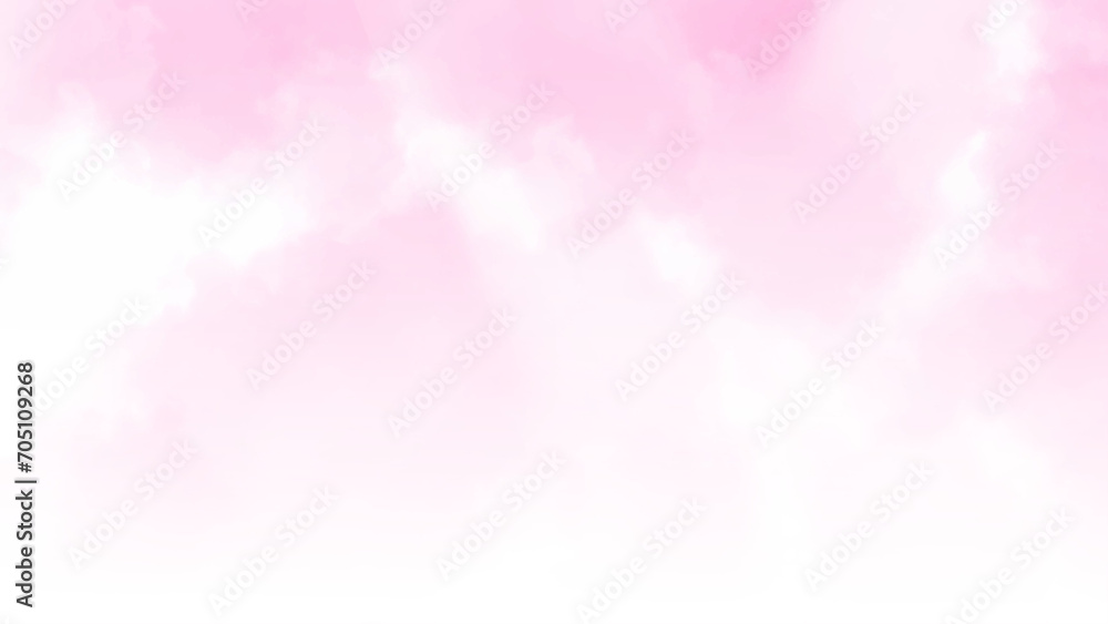 Fluffy white clouds in a pink sky. stretch ceiling decoration image. Suitable for high quality digital printing, design element and wallpaper - obrazy, fototapety, plakaty 