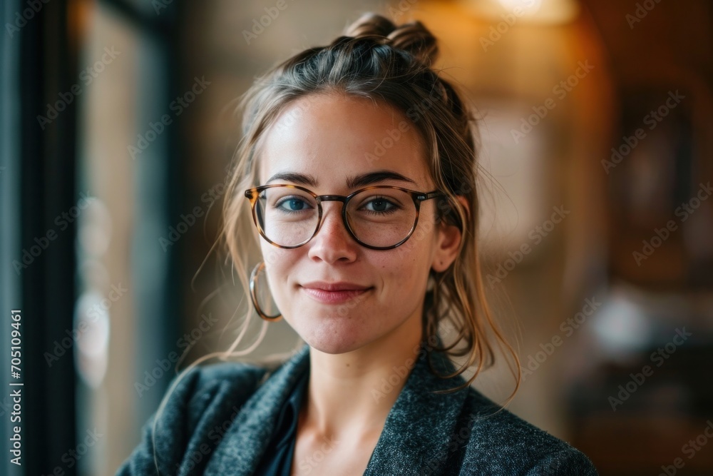portrait of a friendly, confident, professional woman portrait of a friendly, confident, professional woman