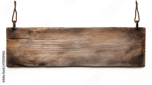Wooden nameplate isolated on transparent background. PNG photo