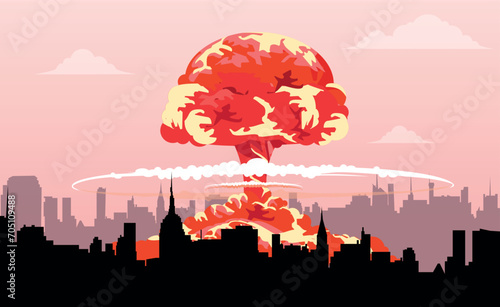 Illustration of a nuclear explosion