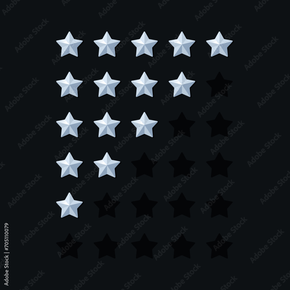 Star rating. Five star product rating customer review Star rating. Five star product rating customer review
