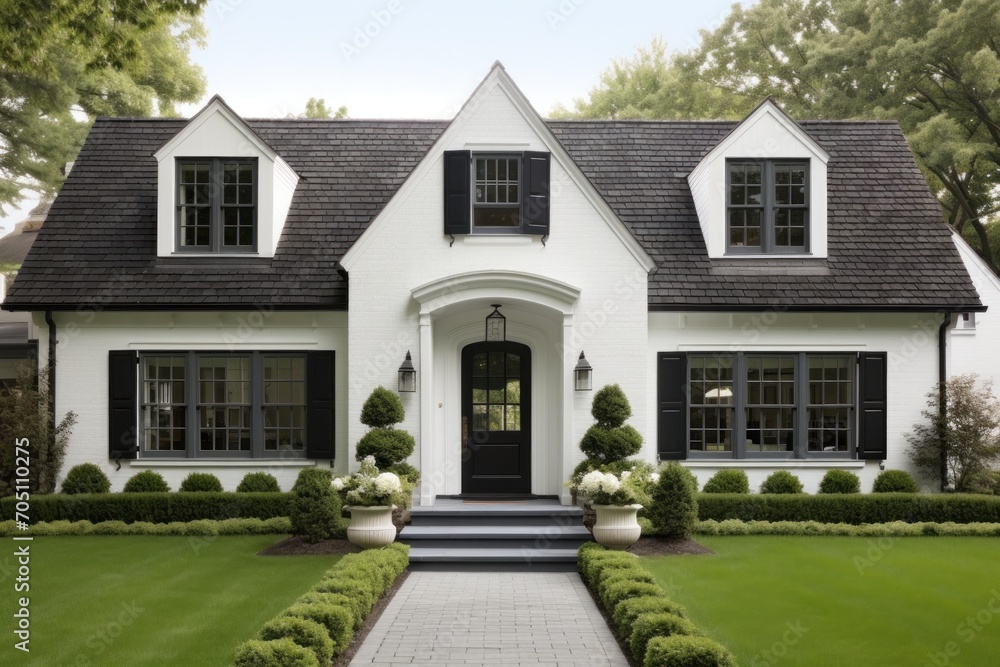 Cape Cod style house Cape cod exterior house design in daytime golden Cape Cod style house Cape cod exterior house design in daytime golden