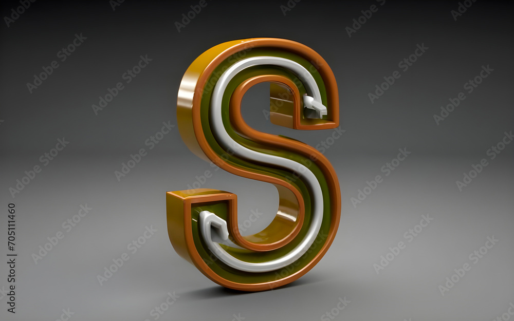 abstract 3d S letter AI-generated abstract 3d S letter AI-generated