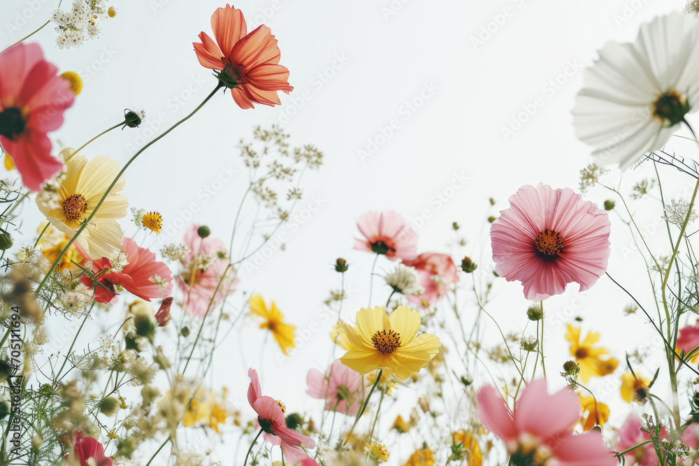 Expansive Cosmos Captured Against White Background With Abundant Space