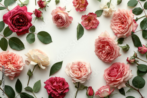 Elegant Roses On A Clean White Background