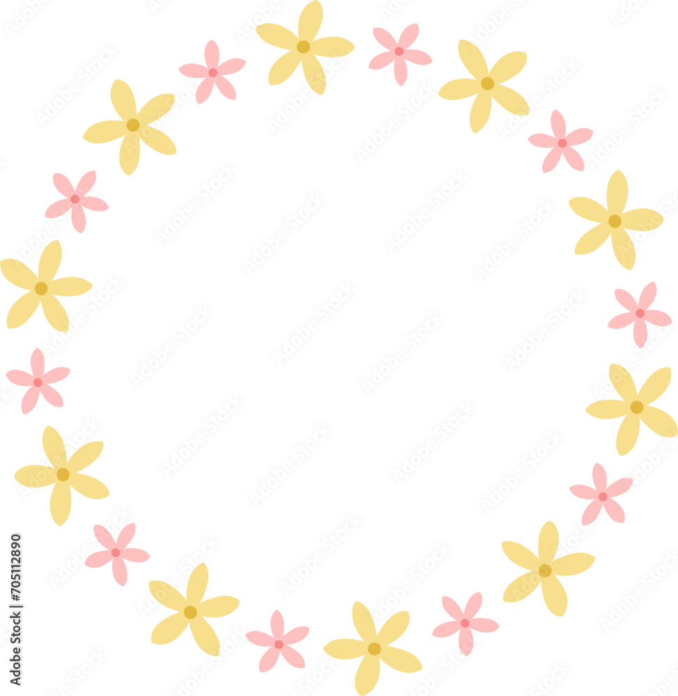 Floral wreath border vector