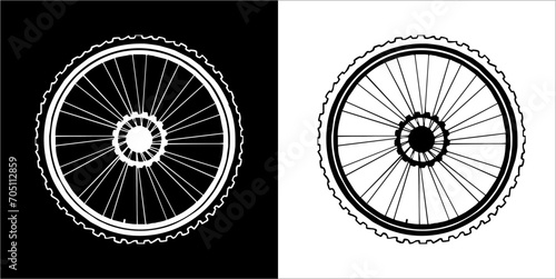  Illustration vector graphics of bicycle wheel icon