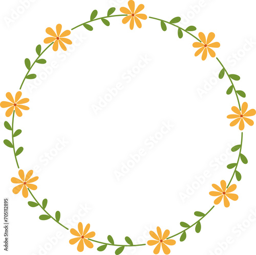 Floral wreath border vector