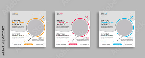corporate digital marketing agency social media post layout