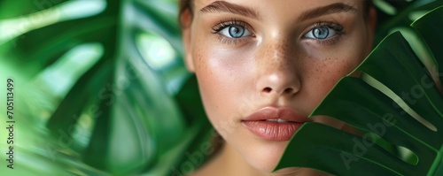 A young beautiful woman wit...