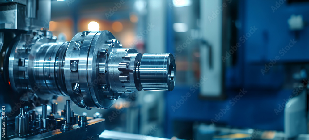 Metal machine industry banner with copy space Metal machine industry banner with copy space