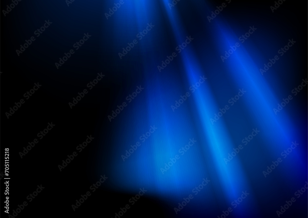 Blue smooth rays abstract flowing background. Liquid gradients vector design