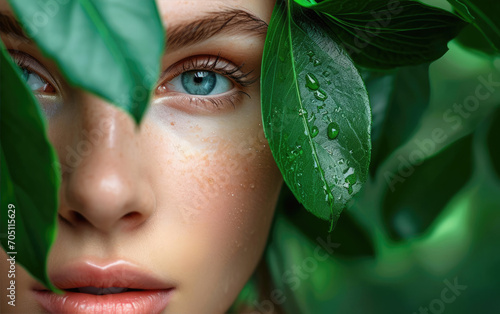 A young beautiful woman wit...