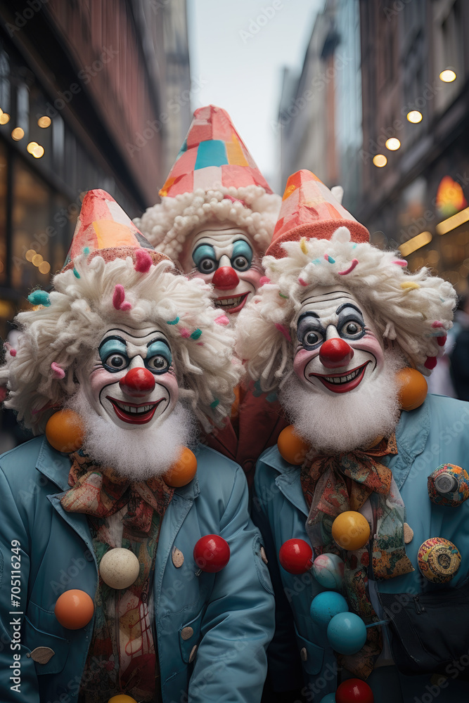 Fototapeta premium Fasching Clowns