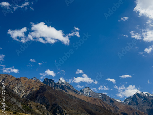 Landscape in the mountains with blue sky and clouds on a bright day © theStorygrapher