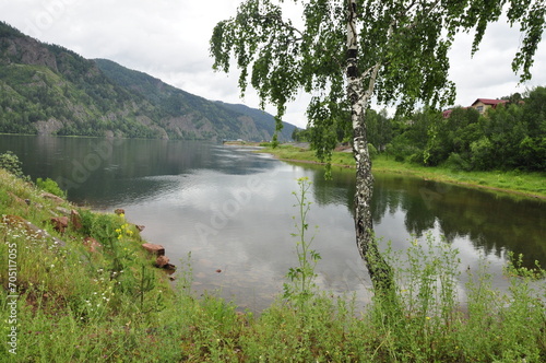 Nad rzeką Jenisej, Rosja, Syberia