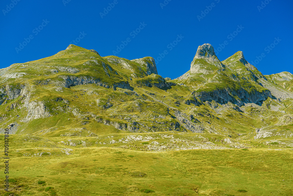 Scenic view of French Pyrenees in summer
