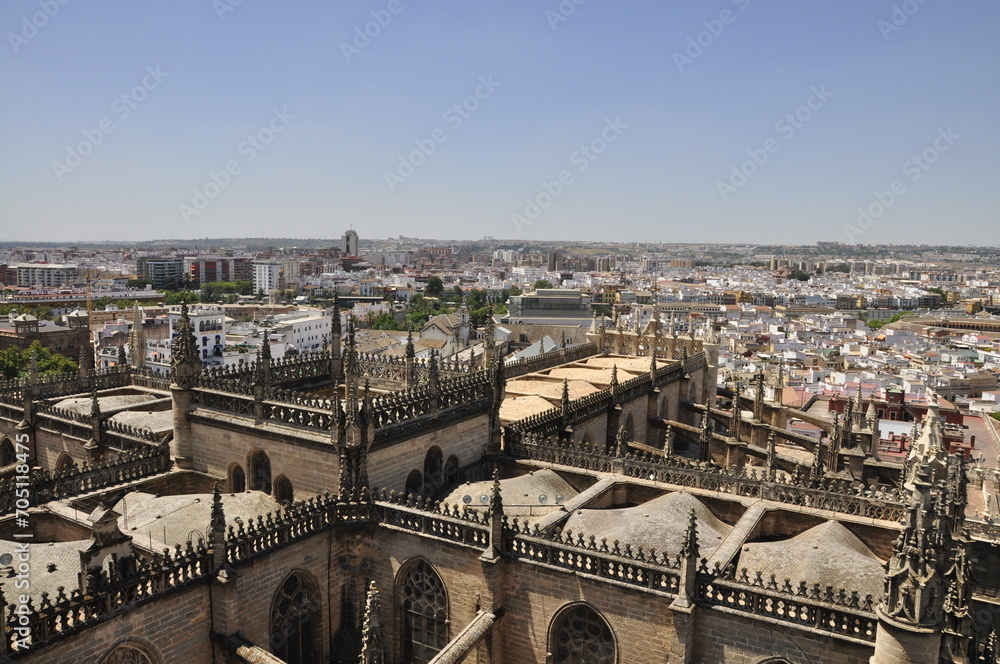 Widok na katedrę i klasztor, Sevilla