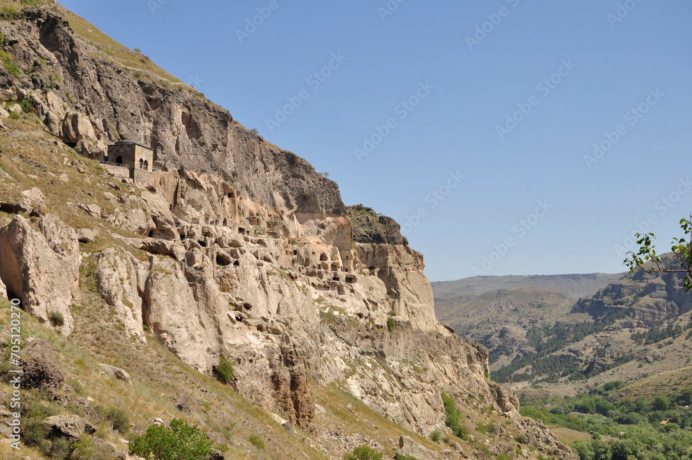 Kamienne miasto w skale, jaskinie, starożytny zabytek w Gruzji