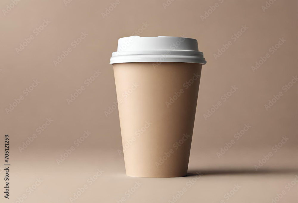 cup of coffee on wooden table, Paper coffee cup mockup with blank space cup of coffee on wooden table, Paper coffee cup mockup with blank space