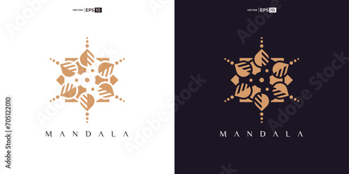 mandala vector logo design icon illustration