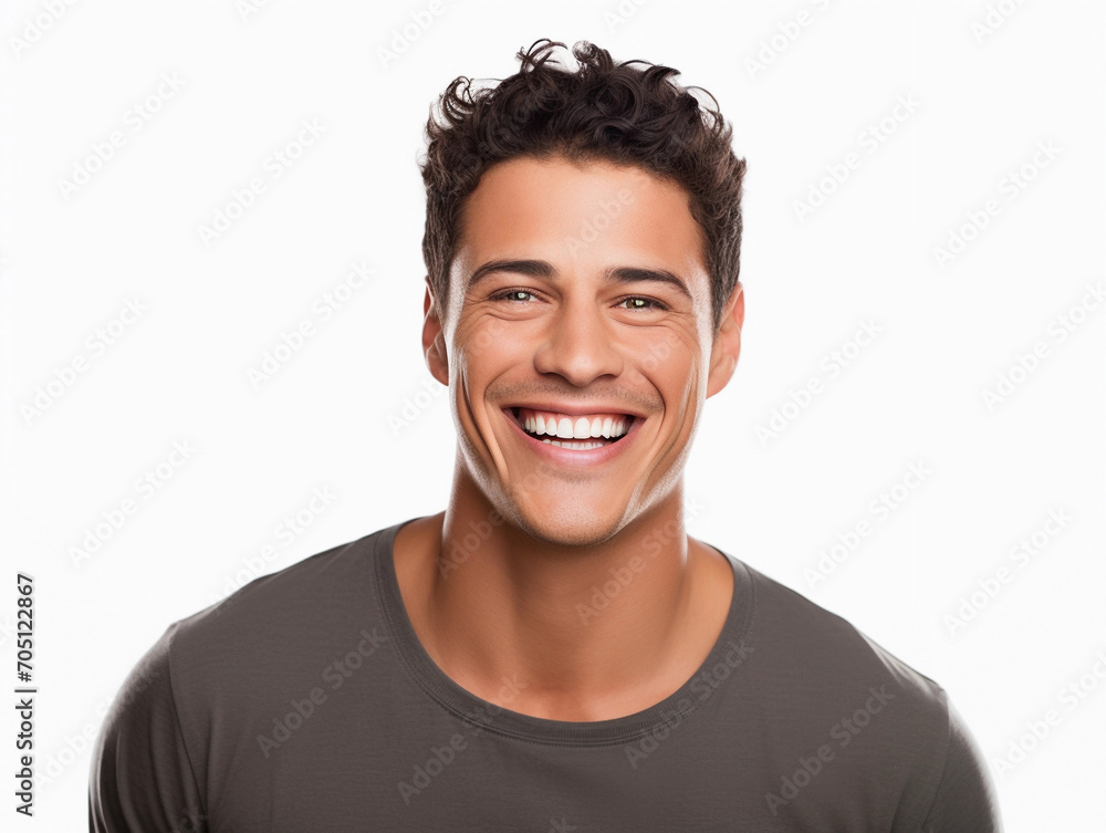 A professional portrait studio photo of a handsome young white American man model with perfect clean teeth laughing and smiling. Isolated on white background. for ads and web design. A professional portrait studio photo of a handsome young white American man model with perfect clean teeth laughing and smiling. Isolated on white background. for ads and web design.