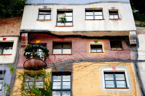 Hundertwasserhaus, Wiedeń, detal fasady