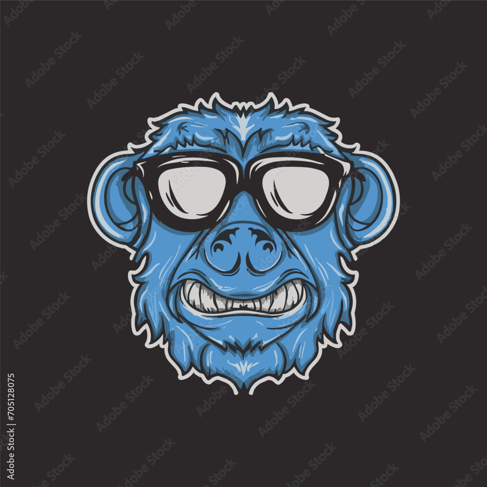 funny monster head vector illustration funny monster head vector illustration