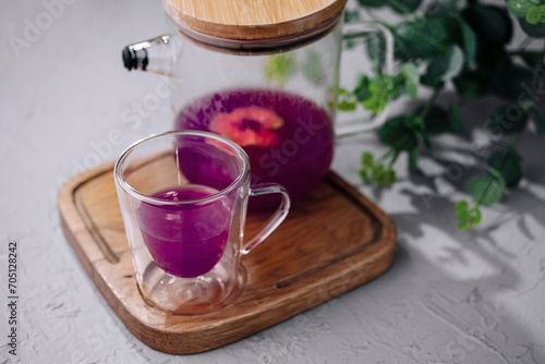 Blue and purple tea Butterfly pea