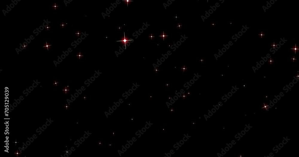 Shining red star particle effect material background (black background) Shining red star particle effect material background (black background)