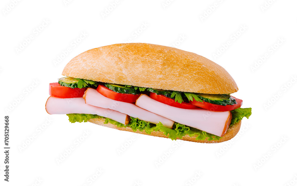 Delecious sandwich isolated on white background Delecious sandwich isolated on white background