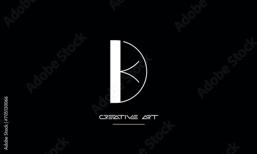 DK, KD, D, K abstract letters logo monogram