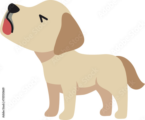 Cartoon character cute labrador retriever dog for design.