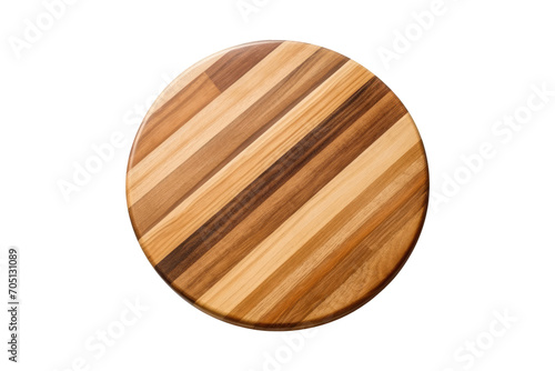 Wooden plate isolated on transparent background.