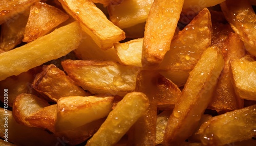 crispy golden french fries close-up