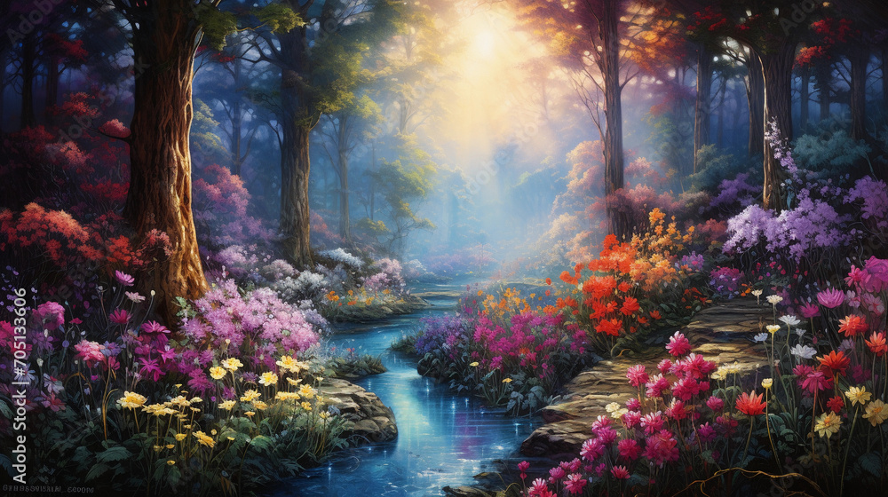 Natural magic forest in wonderland Natural magic forest in wonderland
