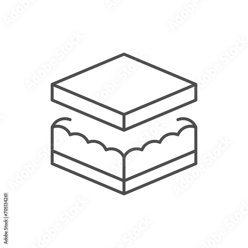 Layered material line outline icon