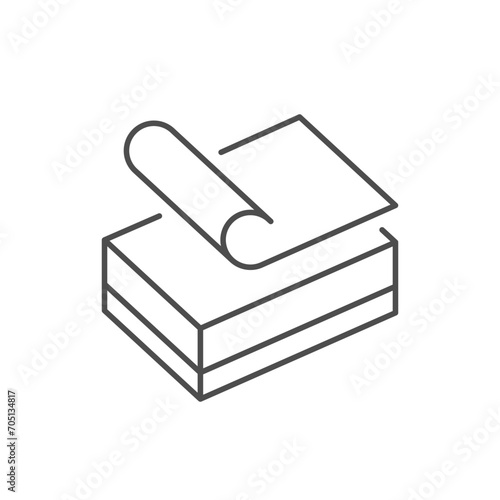 Layered material line outline icon