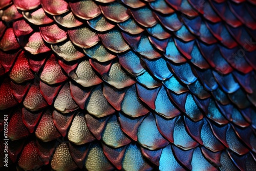 Fotótapéta Photo of the textures and patterns of reptile scales