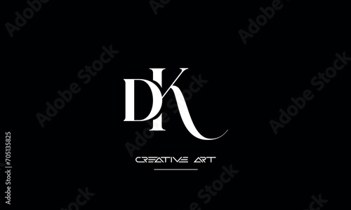 DK, KD, D, K abstract letters logo monogram