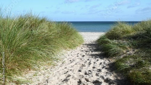 Strandzugang an der Ostseeküste, Insel Rügen, Deutschland