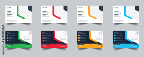 Modern Creative Corporate Post Card Template, Vector Template for Opening Invitation Editable, Professional Business Postcard Design, Event Card Design, Invitation Design, Direct Mail EDDM Template