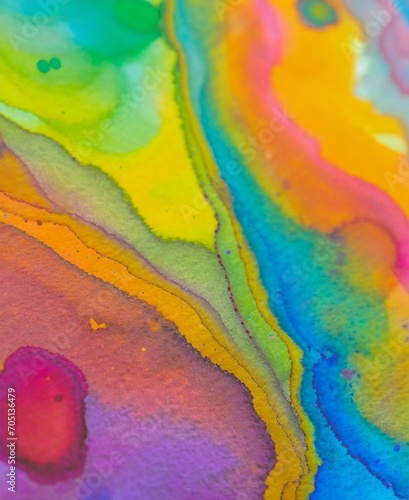 Multicolored psychedelic watercolor background